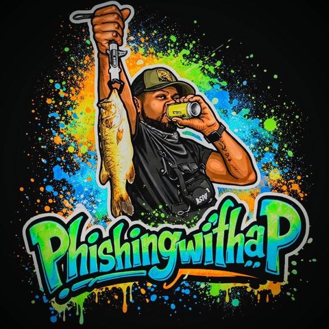 PhishingwithaP logo - angler holding a bass